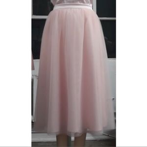 Blush tule skirt